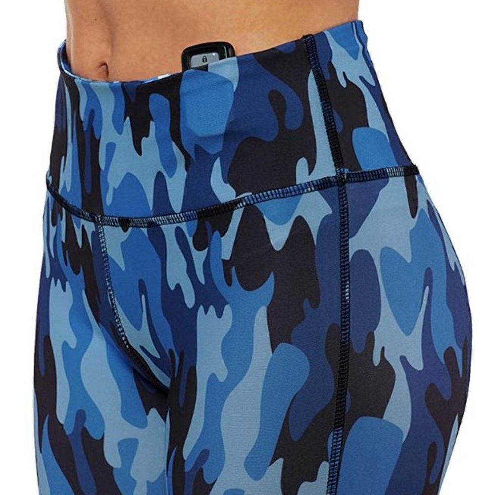 Camouflage Print Yoga leggings V shaped back Compression Workout Pants - Picture 3 of 6